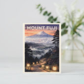 富士山 日本 レトロ ポストカード (スタンド正面)