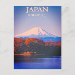 富士山 日本 ヴィンテージ トラベル ポスター ポストカード