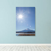 富士山 日本 旅行 風景 キャンバスプリント (インサイチュ (ウッドフロア))