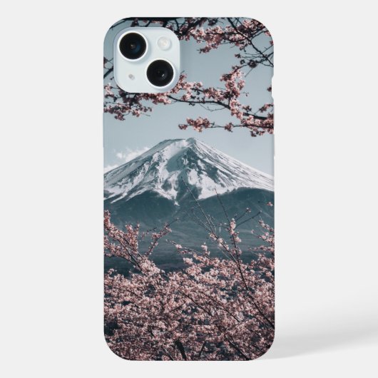 富士山 桜 iPhoneケース (裏面)