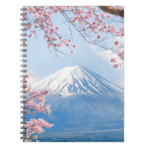 富士山 河口湖 日本の春 ノートブック