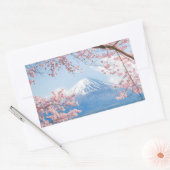 富士山 |河口湖 |日本の春 長方形シール (封筒)