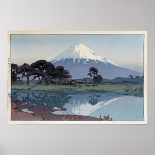 富士山 鈴川, Mt.Fuji, Suzukawa, Yoshida, Woodcut ポスター