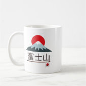 富士山 Mt Fuji Fujisan Hikingclimbing Souvenir  コーヒーマグカップ (左)