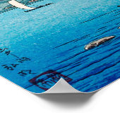 富士日本の山ヴィンテージデザイン美術ポスター ポスター (角)