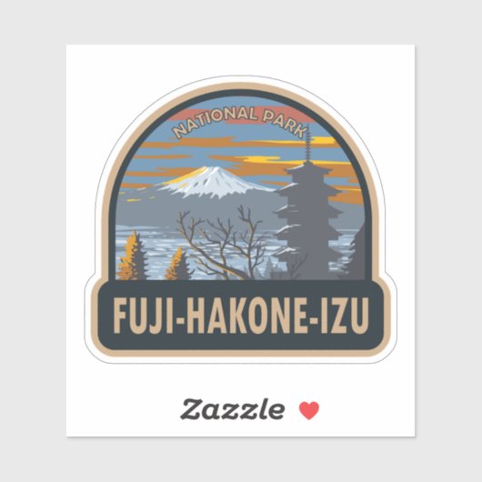 富士箱根伊豆国立公園日本美術ヴィンテージ シール (シート)
