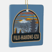 富士箱根伊豆国立公園日本美術ヴィンテージ セラミックオーナメント (右)