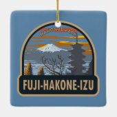 富士箱根伊豆国立公園日本美術ヴィンテージ セラミックオーナメント (裏面)