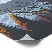 富士箱根伊豆国立公園日本美術ヴィンテージ ポスター (角)