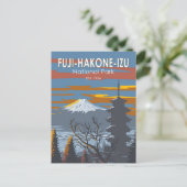 富士箱根伊豆国立公園日本美術ヴィンテージ ポストカード (スタンド正面)
