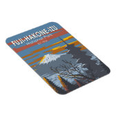 富士箱根伊豆国立公園日本美術ヴィンテージ マグネット (右側)