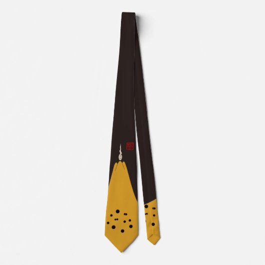 富士郷新上本黒吉良屋陣羽織 ネクタイ (正面)