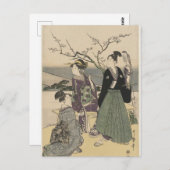 富士、《鳥》ハヤブサ、ナス（歌麿） ポストカード (正面/裏面)