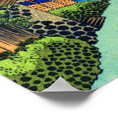 富嶽三十六景の「深川の万年橋から見た富士」 ポスター (角)