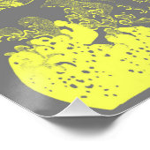 富嶽三十六景 ポスター 黄色&グレー (コーナー)