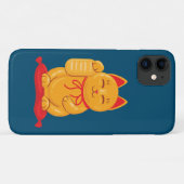 富日本ののシンボル招き猫金ゴールド猫 Case-Mate iPhoneケース (裏面(横))
