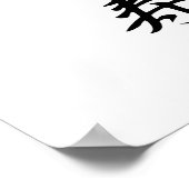 富日本の神の漢字 – 恵比寿 ポスター (角)