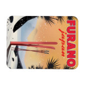 富良野日本の旅行ポスター。 マグネット (横)