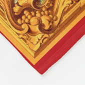 富裕で18世紀なバロック式のプリントの幸せな家族 フリースブランケット (角)