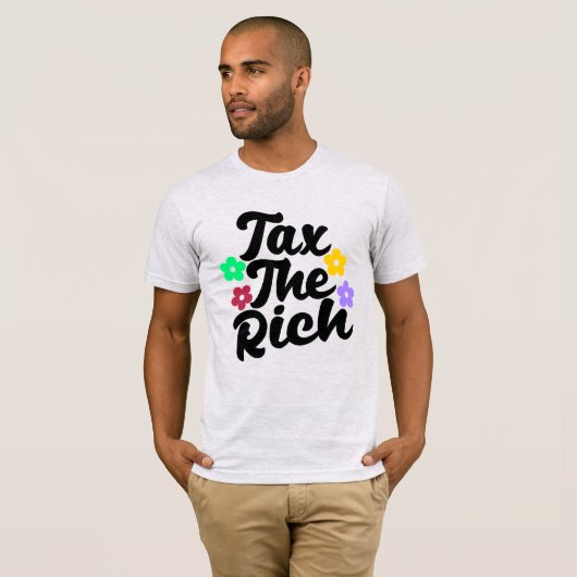富裕層に課税せよ - 反資本主義Tシャツ Tシャツ (正面フル)