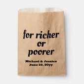 富裕層または貧困層の宝結婚引きゲスト・プレゼント フェイバーバッグ (正面)