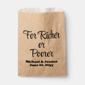 富裕層または貧困層結婚の宝くじゲストギフト フェイバーバッグ (正面)