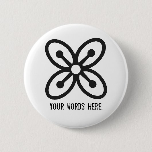 富裕、力、豊富のBESE SAKA |の記号 缶バッジ (正面)