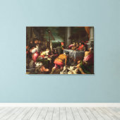 富豪とラザロ， 1590年～95年 キャンバスプリント (インサイチュ (ウッドフロア))