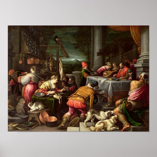 富豪とラザロ， 1590年～95年 ポスター (正面)