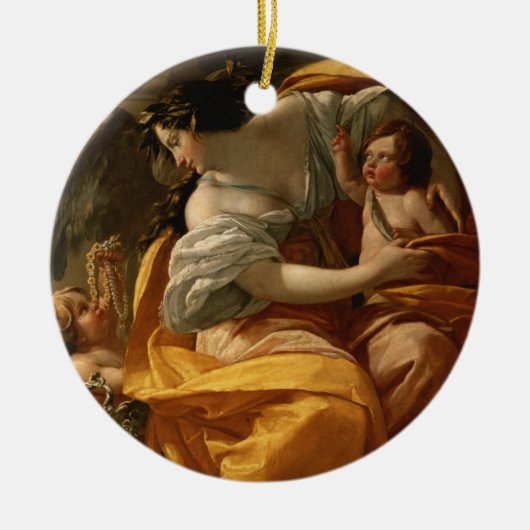 富(キャンバスの油) セラミックオーナメント (正面)