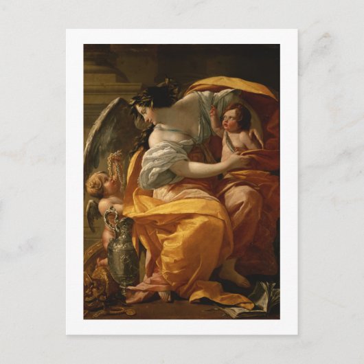 富(キャンバス上の油) ポストカード (正面)