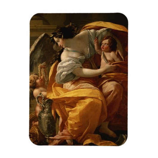 富(キャンバス上の油) マグネット (縦)