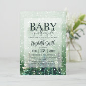 『寒いよ』ベイビーシャワーパーティーのご招待ラスティックな雰囲気 招待状 (スタンド正面)