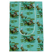 寒いカエルが夏を楽しむ ミディアムペーパーバッグ (裏面)