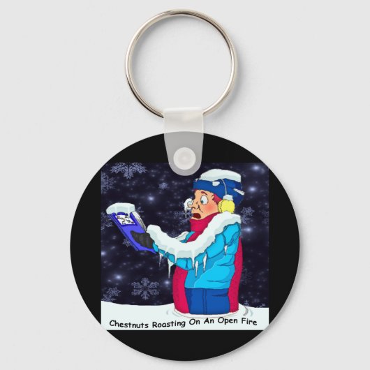 寒いクリスマスのカロラー キーホルダー (正面)
