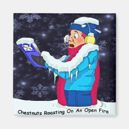 寒いクリスマス・キャロラー マグネット
