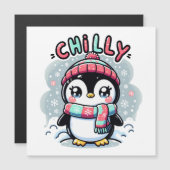 寒いペンギンの雪のマフラー ハグ (正面/裏面)
