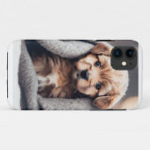 寒い冬にかわいい子犬 Case-Mate iPhoneケース (裏面(横))