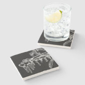 寒い冬に入る ストーンコースター (横)