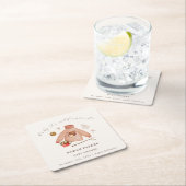 寒い冬のキャンプ服ベビーシャワー スクエアペーパーコースター (インサイチュ)