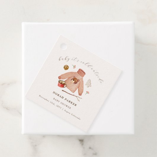 寒い冬のキャンプ服ベビーシャワー フェイバータグ (インサイチュ)