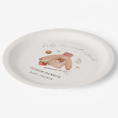 寒い冬のキャンプ服ベビーシャワー ペーパープレート (アングル)