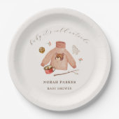寒い冬のキャンプ服ベビーシャワー ペーパープレート (正面)