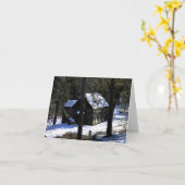 寒い冬のクリスマス... カード (黄色い花)