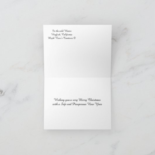 寒い冬のクリスマス... カード (内部)