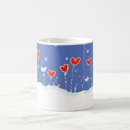 「寒い冬の夜の奇跡」コーヒーマグ11オズ コーヒーマグカップ (中央)