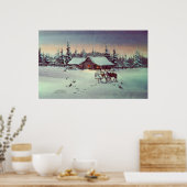 寒い冬の夜byシャロンSHARPE ポスター (キッチン)