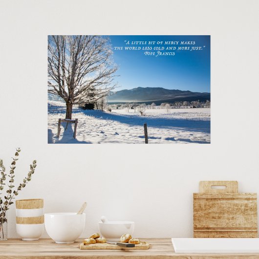 寒い冬の日と慈悲 ポスター (キッチン)