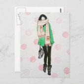 寒い冬の日：はがき ポストカード (正面/裏面)