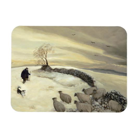 寒い冬の日 マグネット (横)